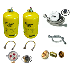 Gaslow Refillable Gas Cylinders - Twin Bottle Kits